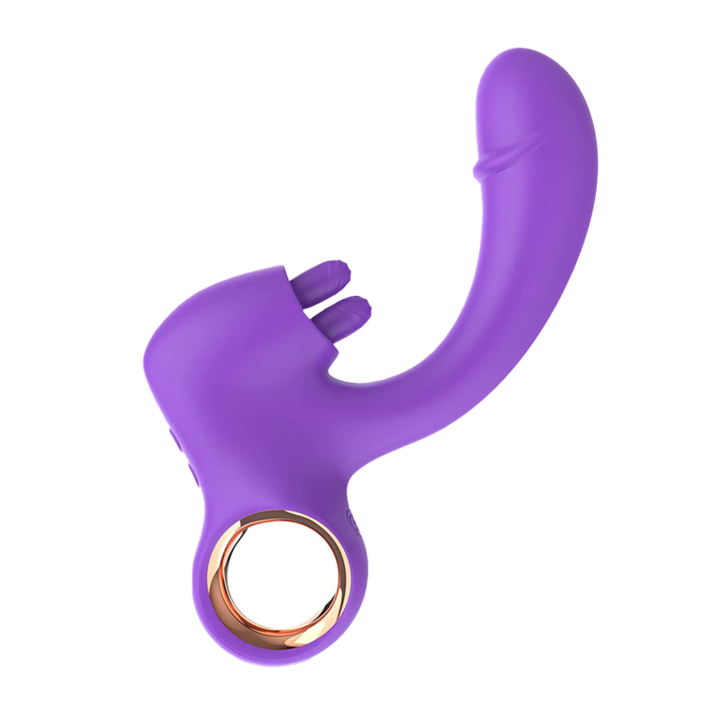 Vibrador Penetrável com Alça e Estimulador Duplo de Clitóris - 2 Cores - 图片 2