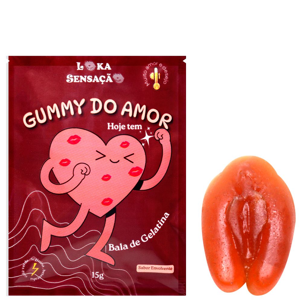 Gummy Do Amor Bala De Gelatina 15G Loka Sensação