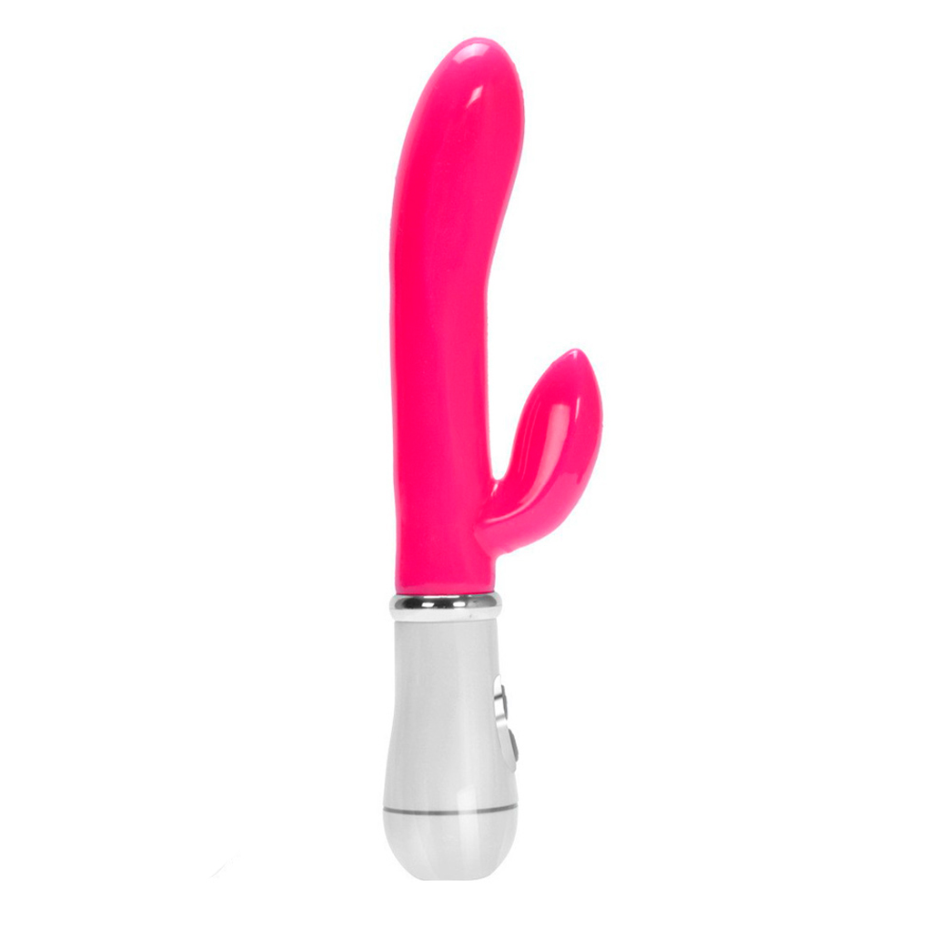 Vibrador em Silicone Jelly com Estimulador de Clitóris - À Pilha