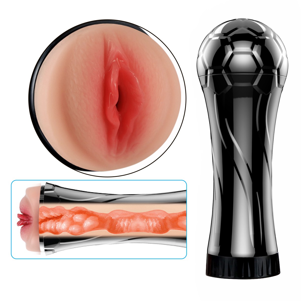 MASTURBADOR MASCULINO EM FORMATO DE TAÇA DE FUTBOL VAGINA REALISTICA TEXTURIZADA - 图片 6