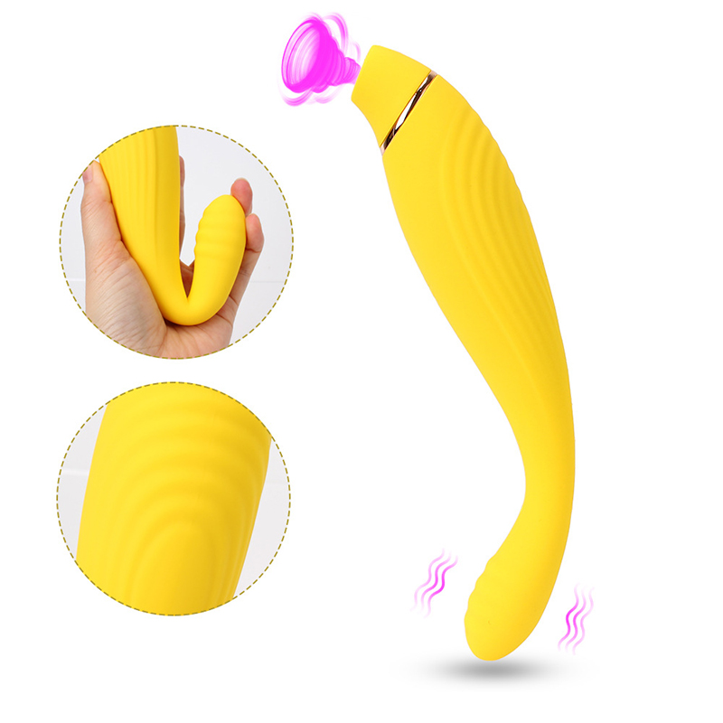 Vibrador Penetrável com Sugador de Clitóris
