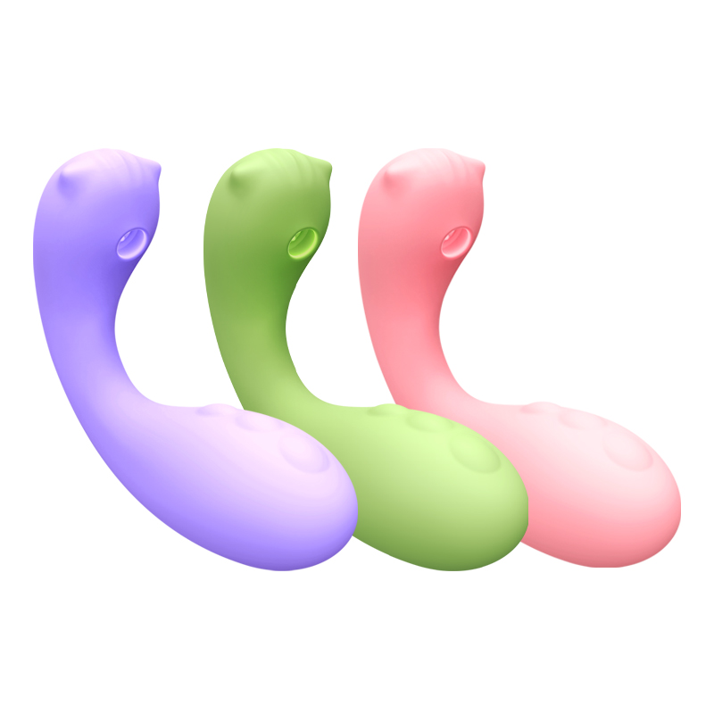 Vibrador Penetrável Bichinho com Sugador de Clitóris - 3 Cores