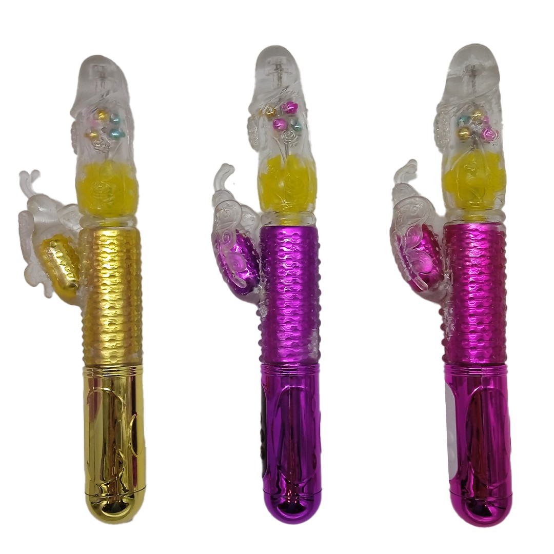 Vibrador Butterfly Vem e Vai com Estimulador de Clitóris - 3 Cores - Recarregável