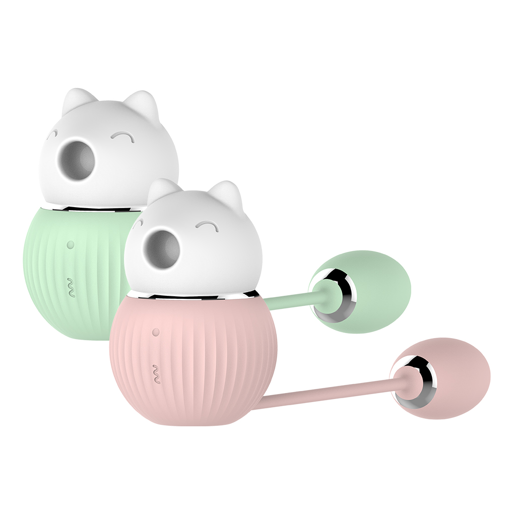 Sugador de Clitóris em Formato de Gatinho com Bullet Vibratório