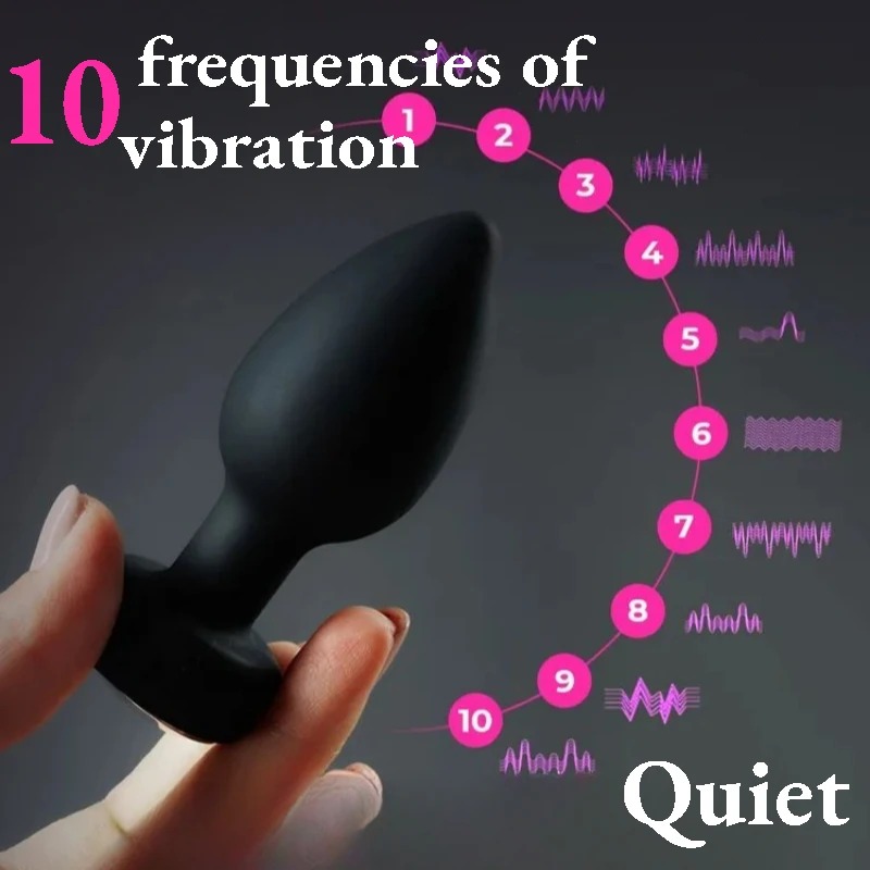 Plug Anal Vibratório de Silicone e Vidro com Controle