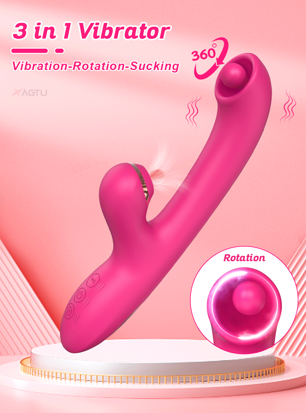 Vibrador com Bolinha para Ponto G e Estimulador de Clitóris
