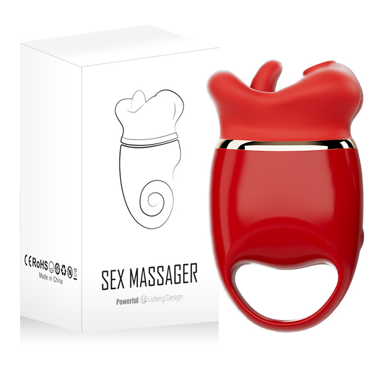 Vibrador Com Alça Em Formato De Boca Com Lingua Estimuladora e Pulsador - 图片 2