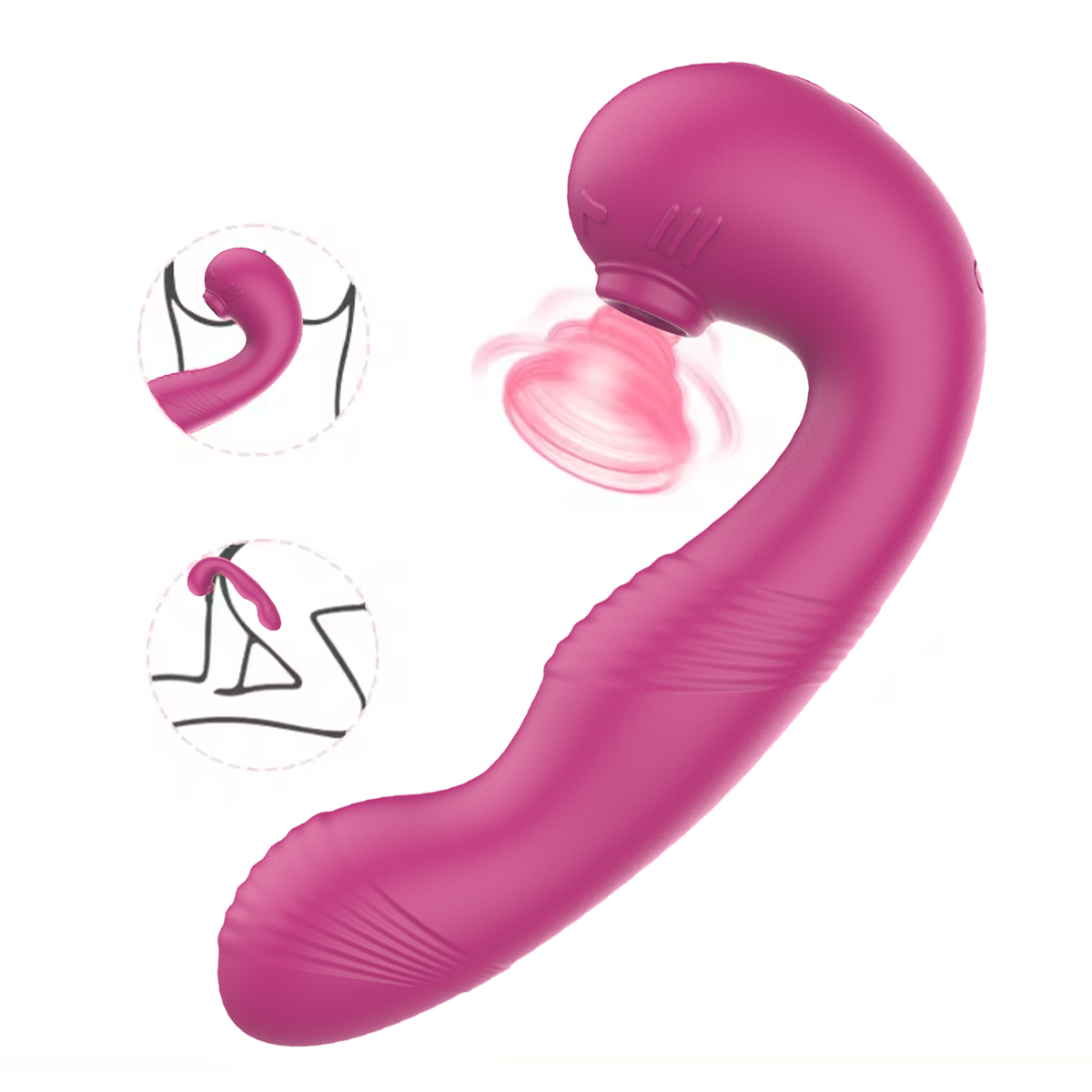 Sugador de Clitóris com Vibração e Movimento Giratório - 3 Cores - 图片 2