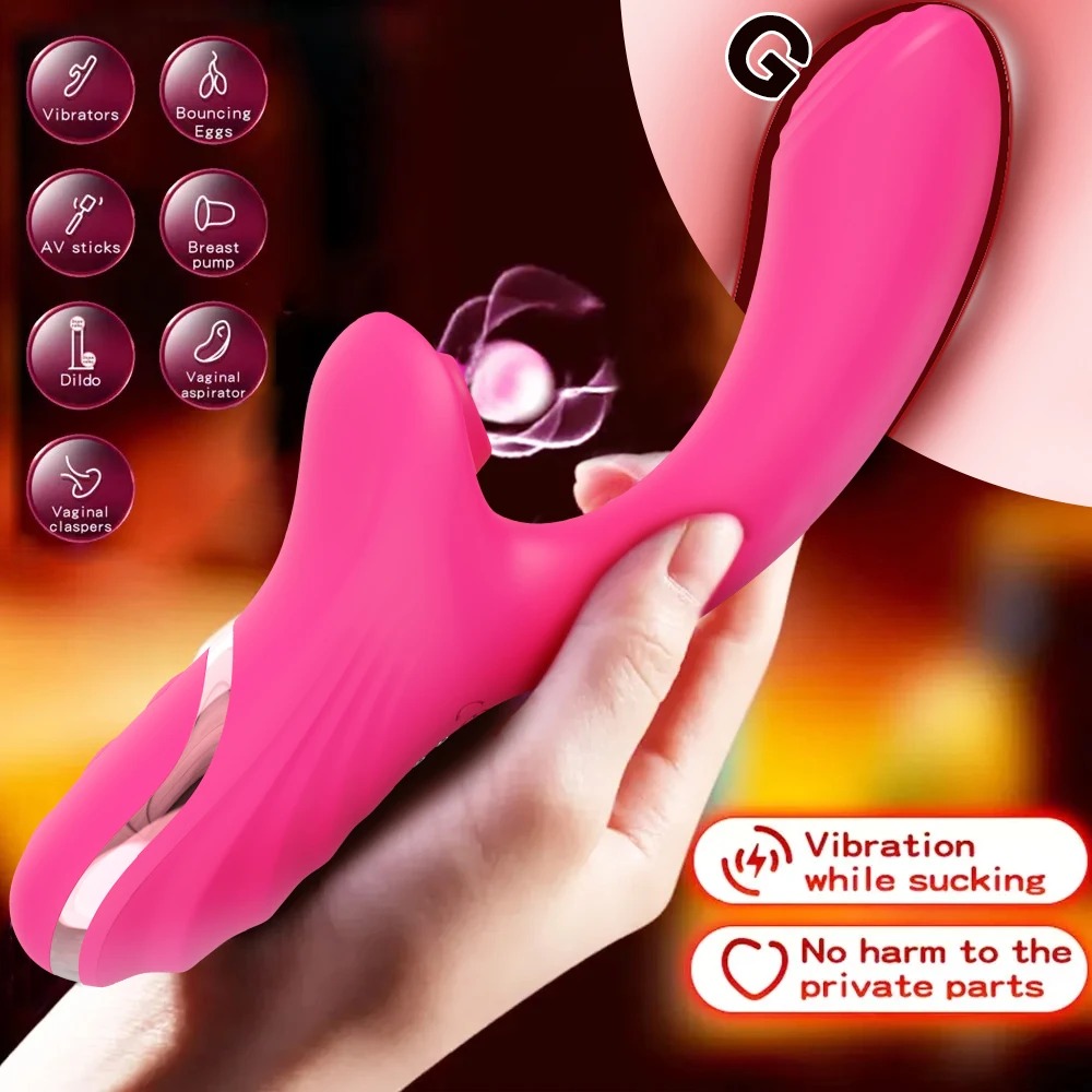 Vibrador Penetrável Estimulador de Ponto G com Sugador de Clitóris - 图片 3