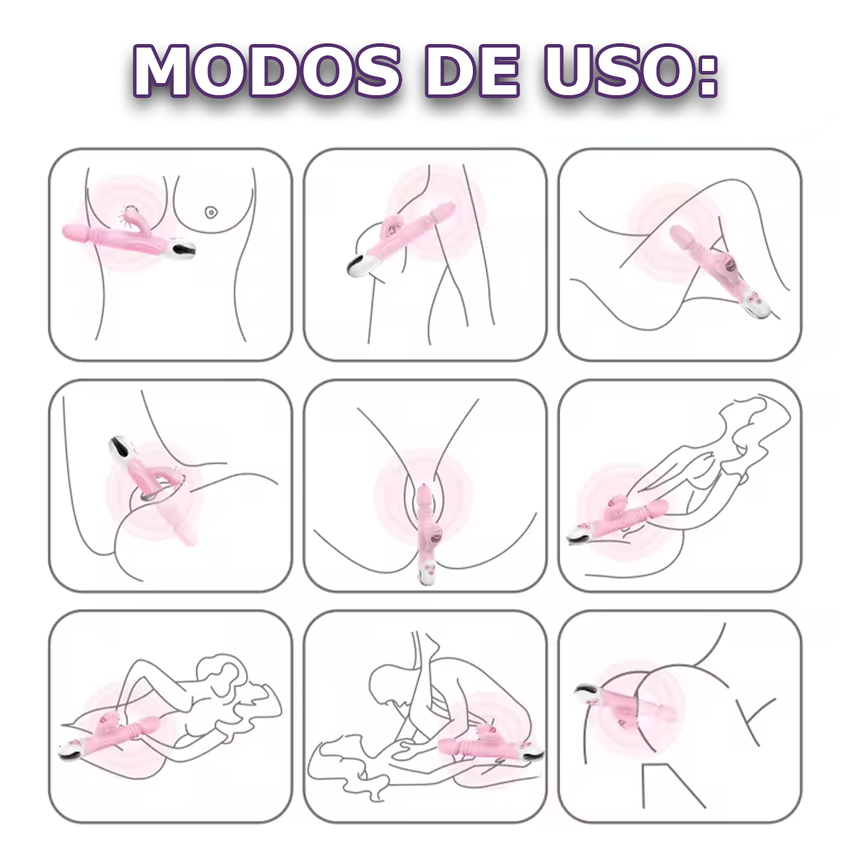 Vibrador com Vai e Vem e Rotação de Língua - Xuanai - 图片 2