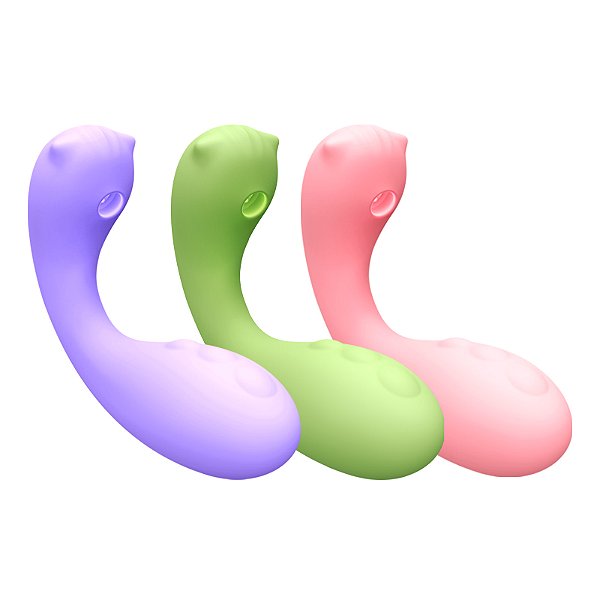 Vibrador Penetrável Bichinho com Sugador de Clitóris - 3 Cores - 图片 2