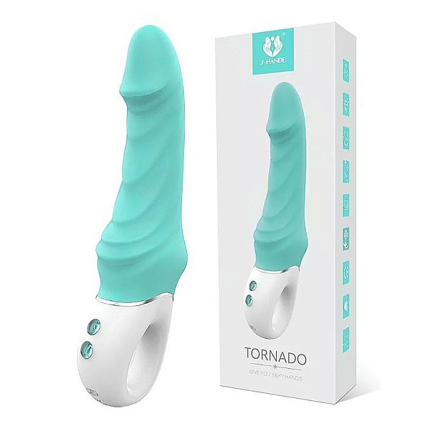 Vibrador Tornado Texturizado - Verde Claro