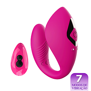 Vibrador de Casal com Sugador de Clitóris Via Aplicativo- 2 Cores - 图片 3