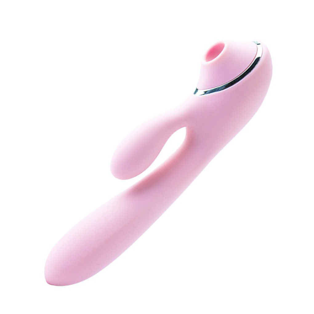 Vibrador com Sugador de Clitóris - Rosa