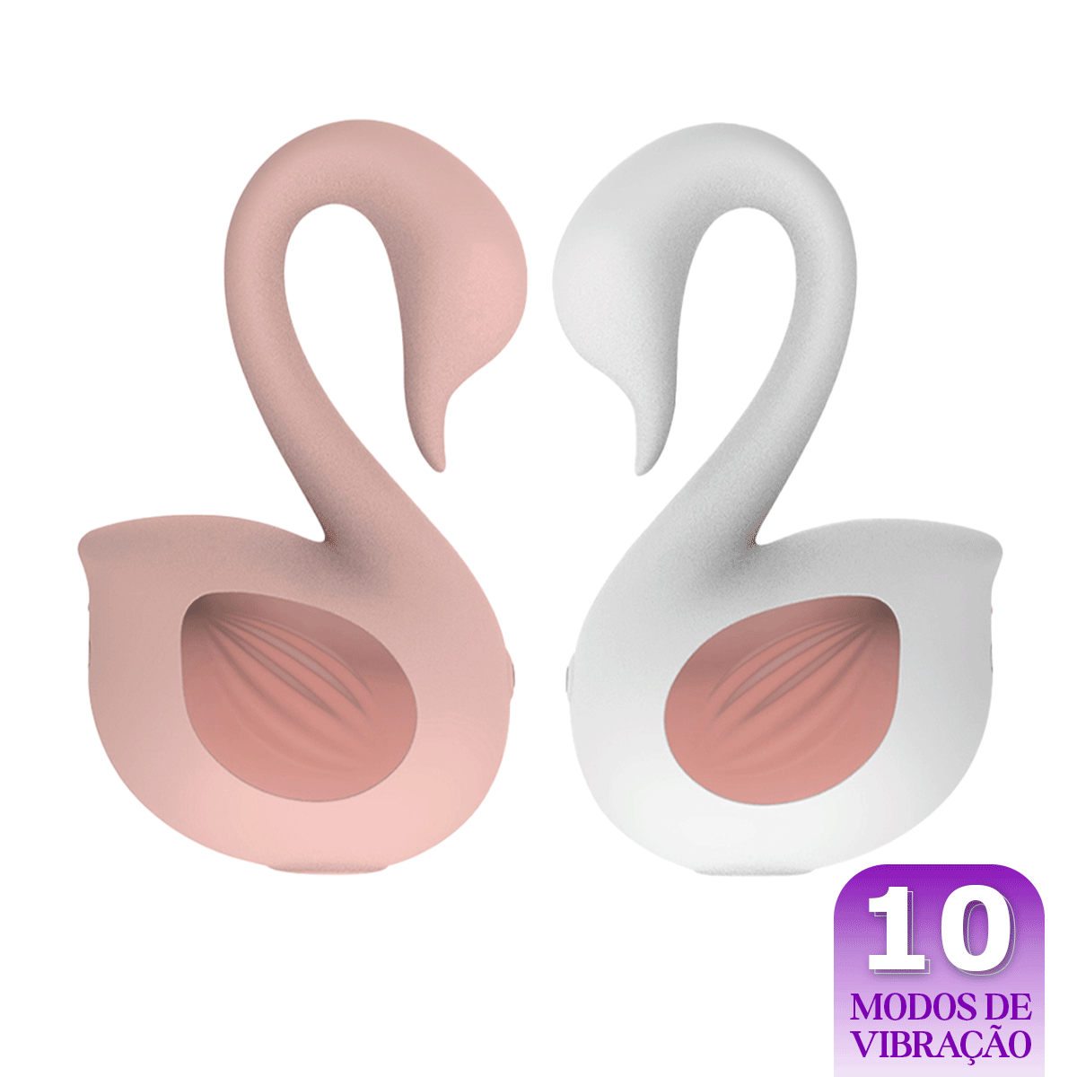 Vibrador Cisne com Sugador de Clitóris - 2 Cores - 图片 5