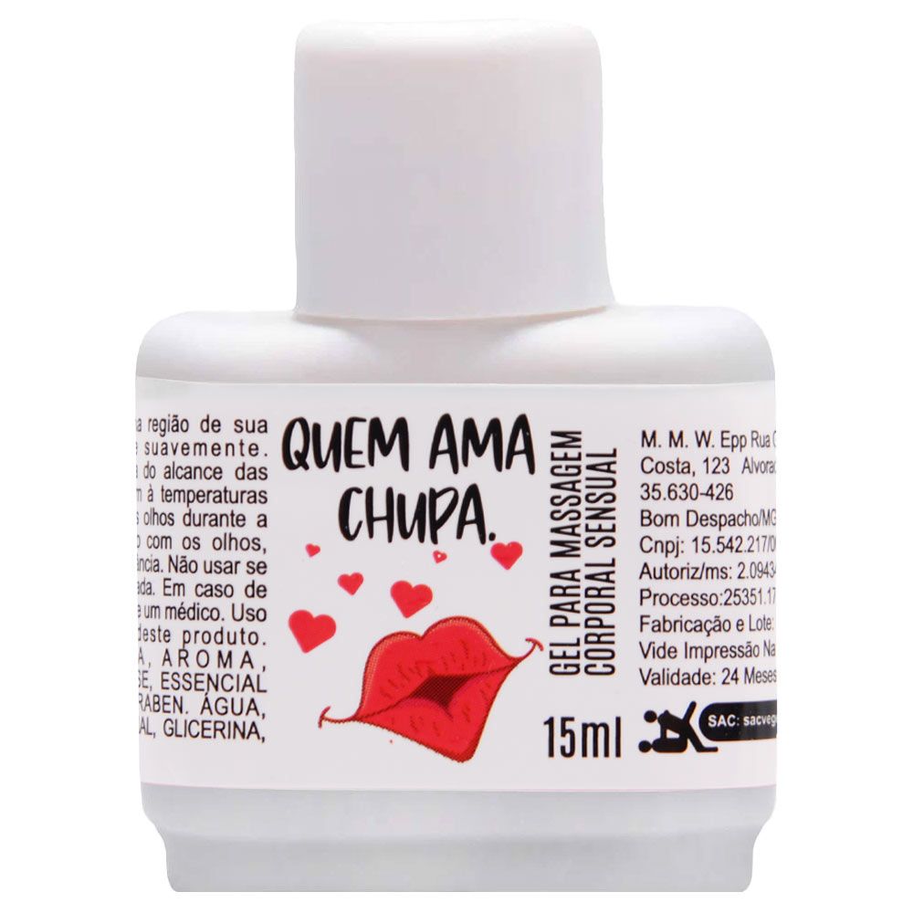Gel Quem Ama Chupa Tatoo 15Ml Segred Love