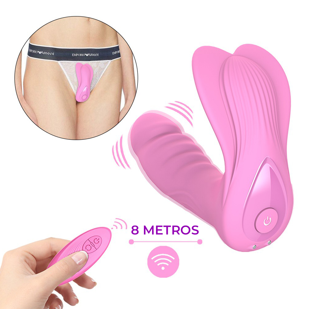 Vibrador com Estimulador e Controle Remoto - Dibe