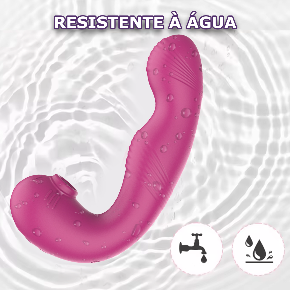 Sugador de Clitóris com Vibração e Movimento Giratório - 3 Cores - 图片 3