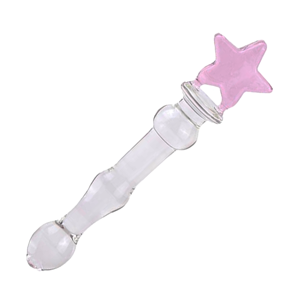 Dildo Masturbador de Vidro - Formato de Estrela