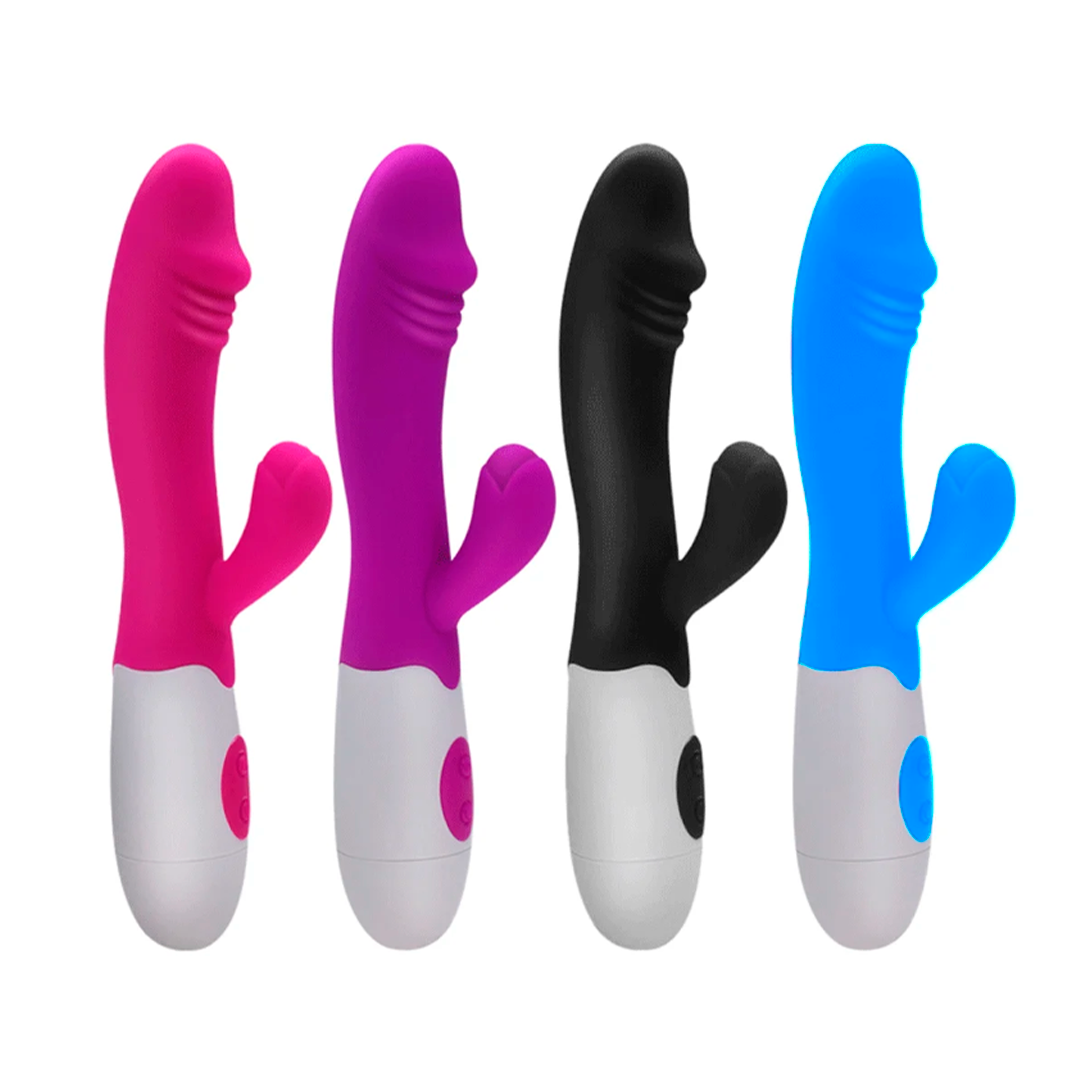 Vibrador com Estimulador de Clitóris - À Pilha - 4 Cores - 图片 3