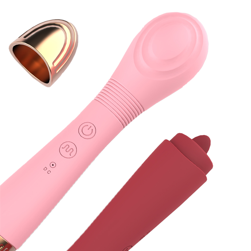 Vibrador Texturizado Ponto G com Língua Estimuladora de Clitóris - 2 Cores - 图片 3