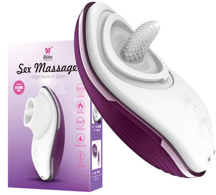 Esimulador de Clitóris com Aquecimento e Língua Vibratória - Dibe - 图片 3