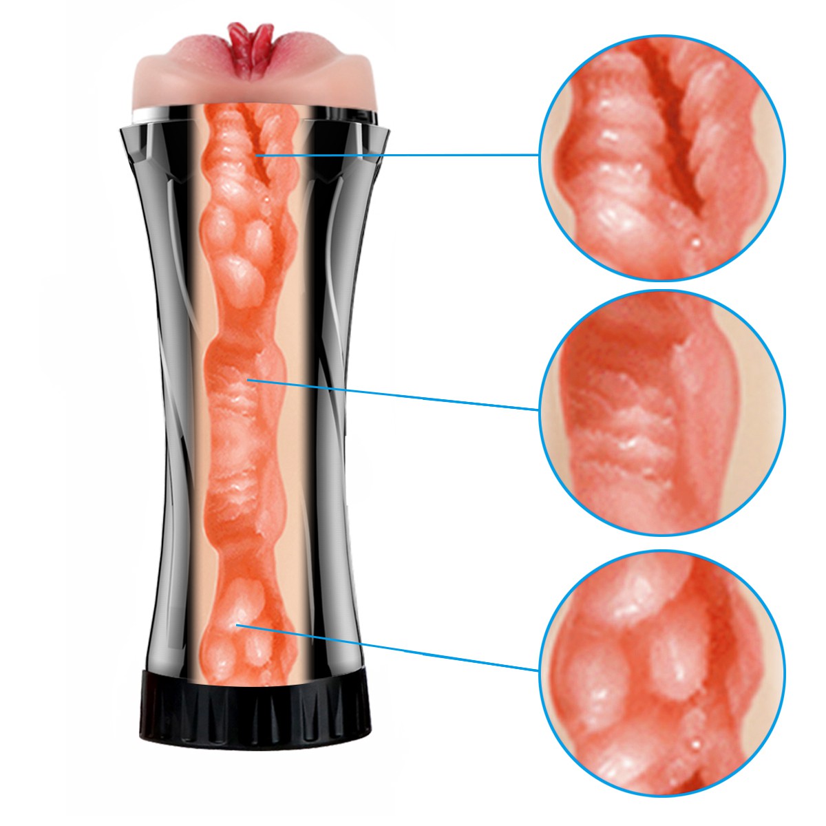 MASTURBADOR MASCULINO EM FORMATO DE TAÇA DE FUTBOL VAGINA REALISTICA TEXTURIZADA - 图片 4