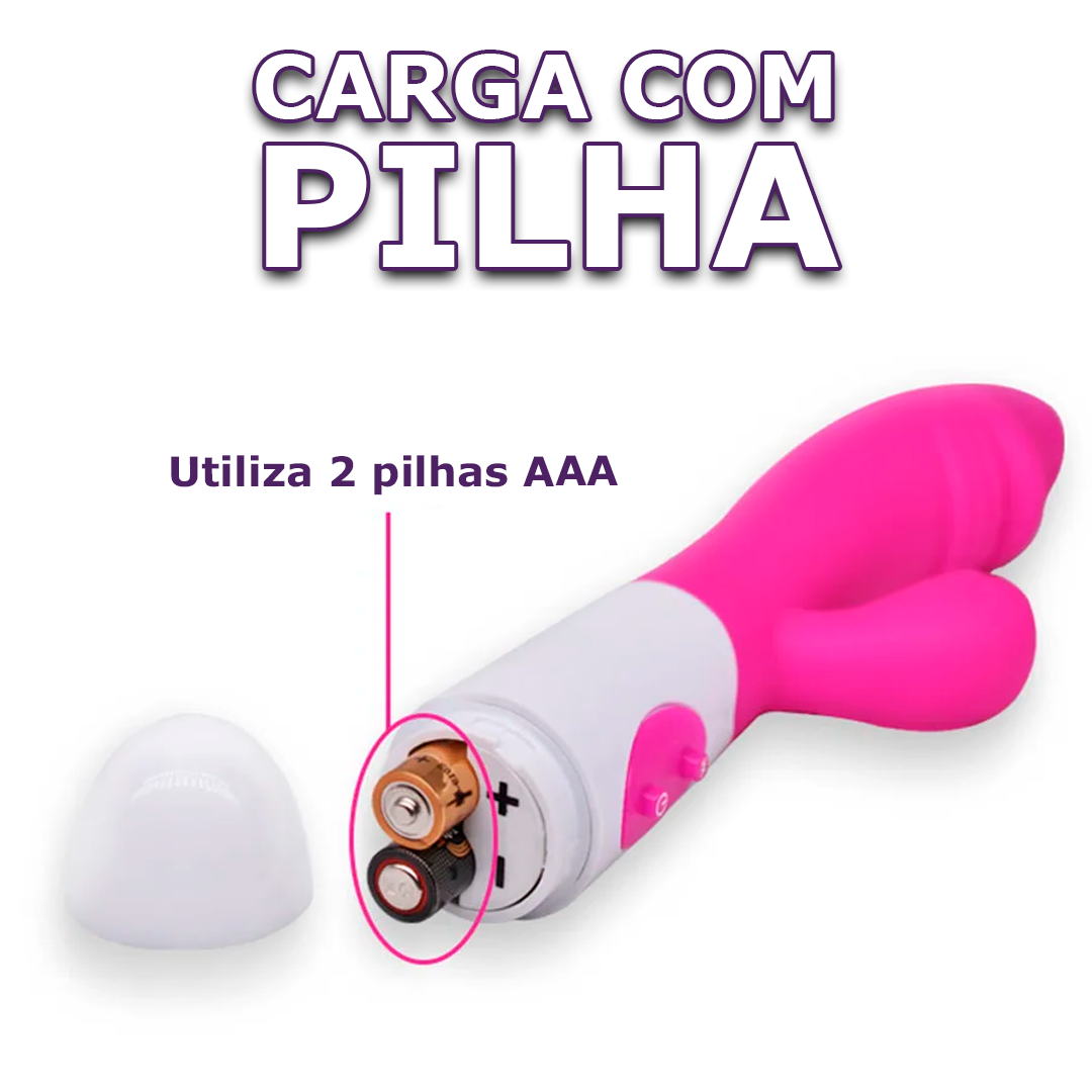 Vibrador com Estimulador de Clitóris - À Pilha - 4 Cores - 图片 5