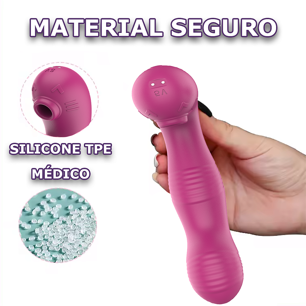 Sugador de Clitóris com Vibração e Movimento Giratório - 3 Cores - 图片 6