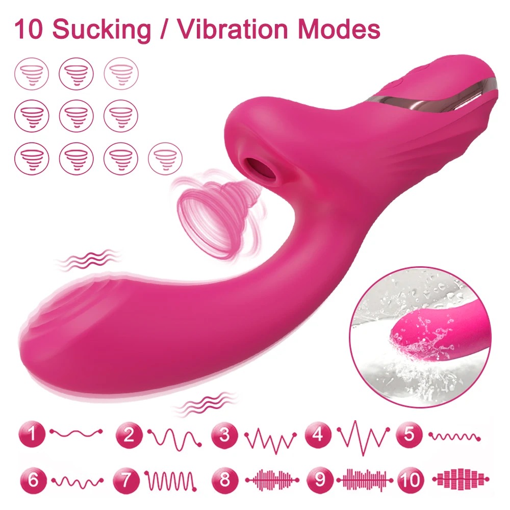 Vibrador Penetrável Estimulador de Ponto G com Sugador de Clitóris - 图片 8