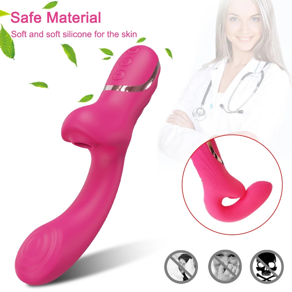 Vibrador Penetrável Estimulador de Ponto G com Sugador de Clitóris - 图片 2