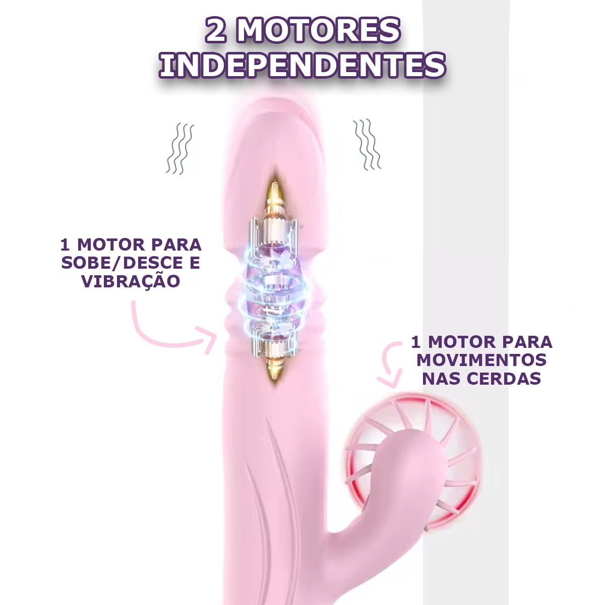 Vibrador com Vai e Vem e Rotação de Língua - Xuanai - 图片 7